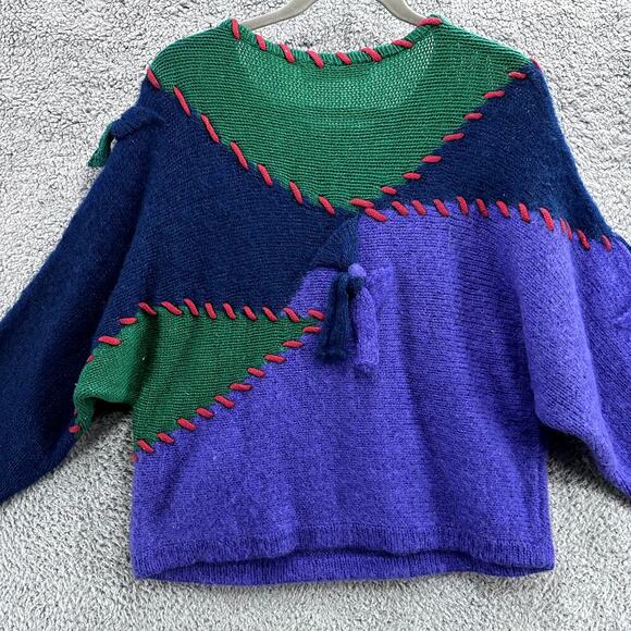 Vintage Kansai Yamamoto Women's Boxy Knit Sweater Multicolor Perfect Condition‎ - Picture 9 of 12